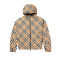 PLAID HOODED WINDBREAKER