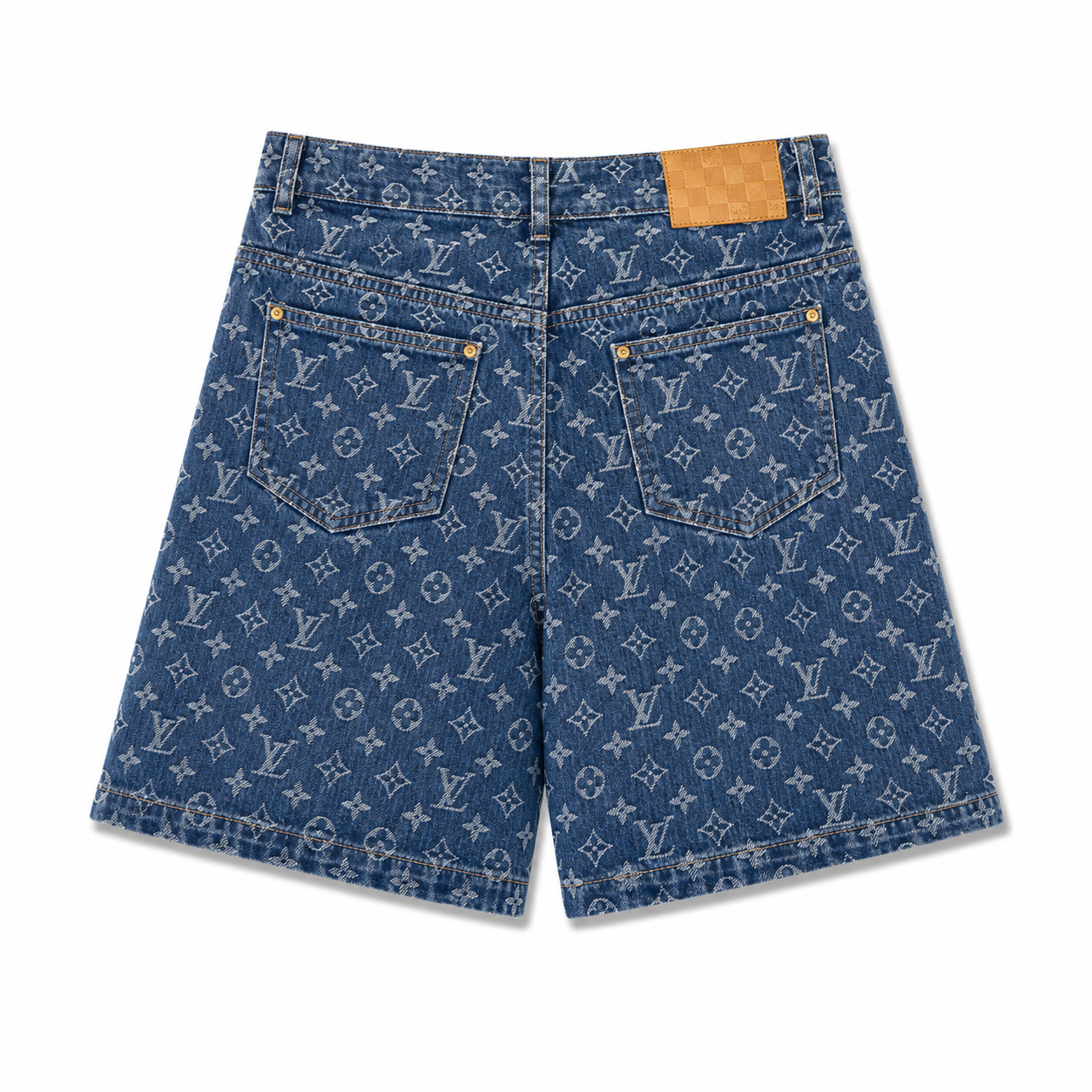 MONOGRAM DENIM SHORTS