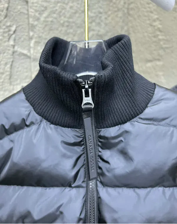 QUILTED PANEL ZIP KNIT JACKET