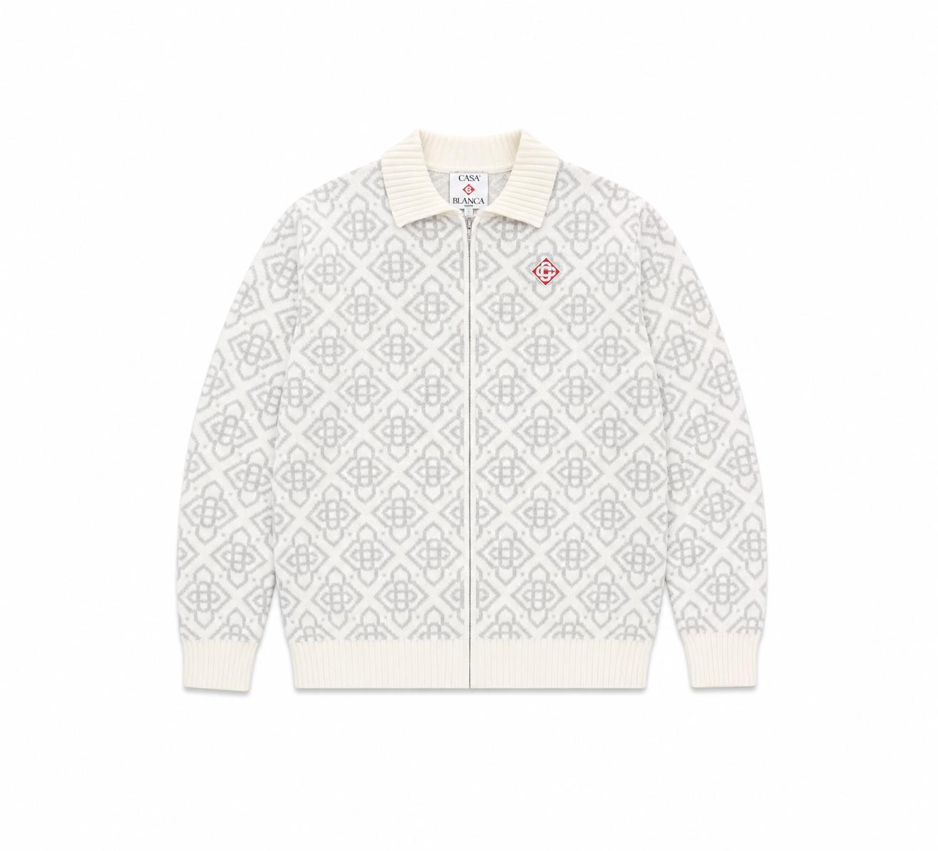 GEOMETRIC ZIP KNIT