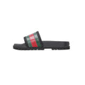 STRIPED SLIDE SANDALS