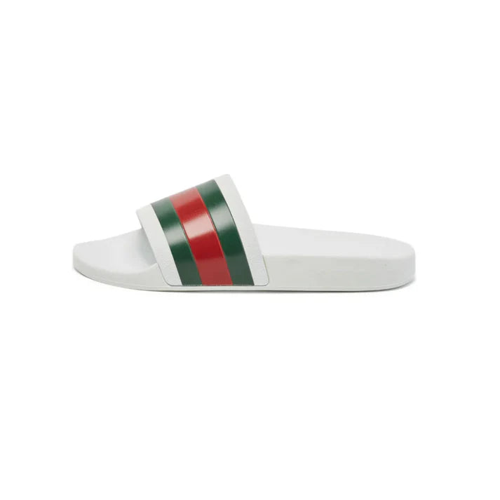 STRIPED SLIDE SANDALS