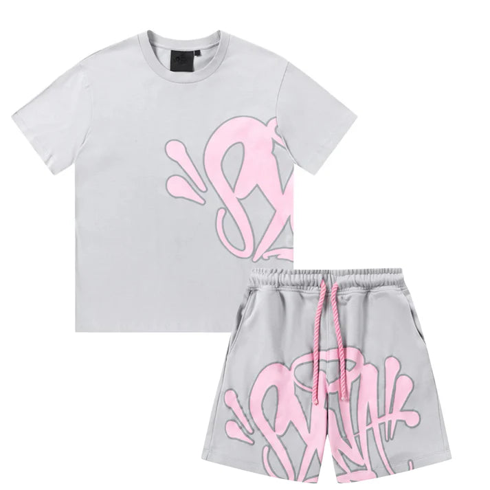 OVERSIZED GRAPHIC SHORT SET