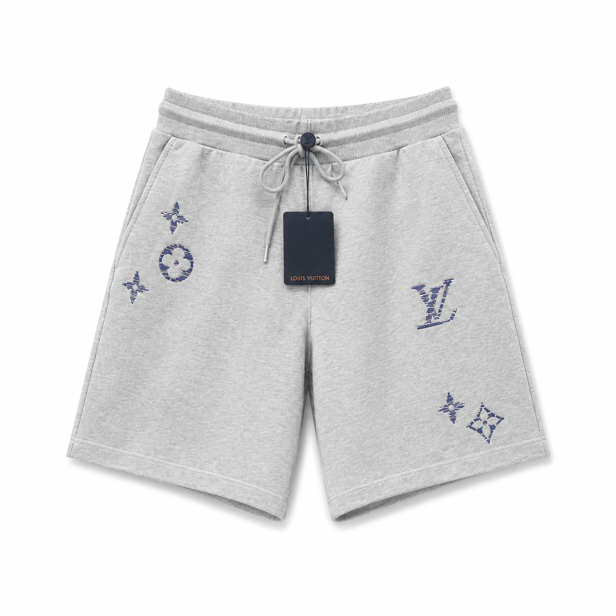 HEATHER GREY GRAPHIC SWEAT SHORTS