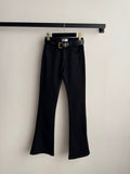 HIGH-WAIST FLARE KNIT PANTS
