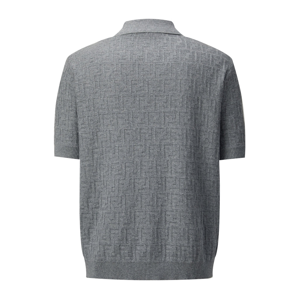 TEXTURED KNIT POLO SHIRT
