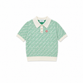 WAVE PATTERN KNIT POLO