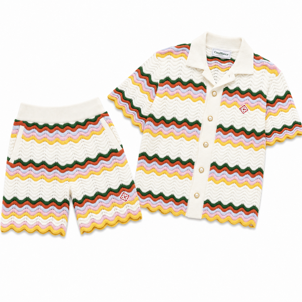 WAVE STRIPE KNIT SET