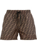 MONOGRAM PRINT SWIM SHORTS