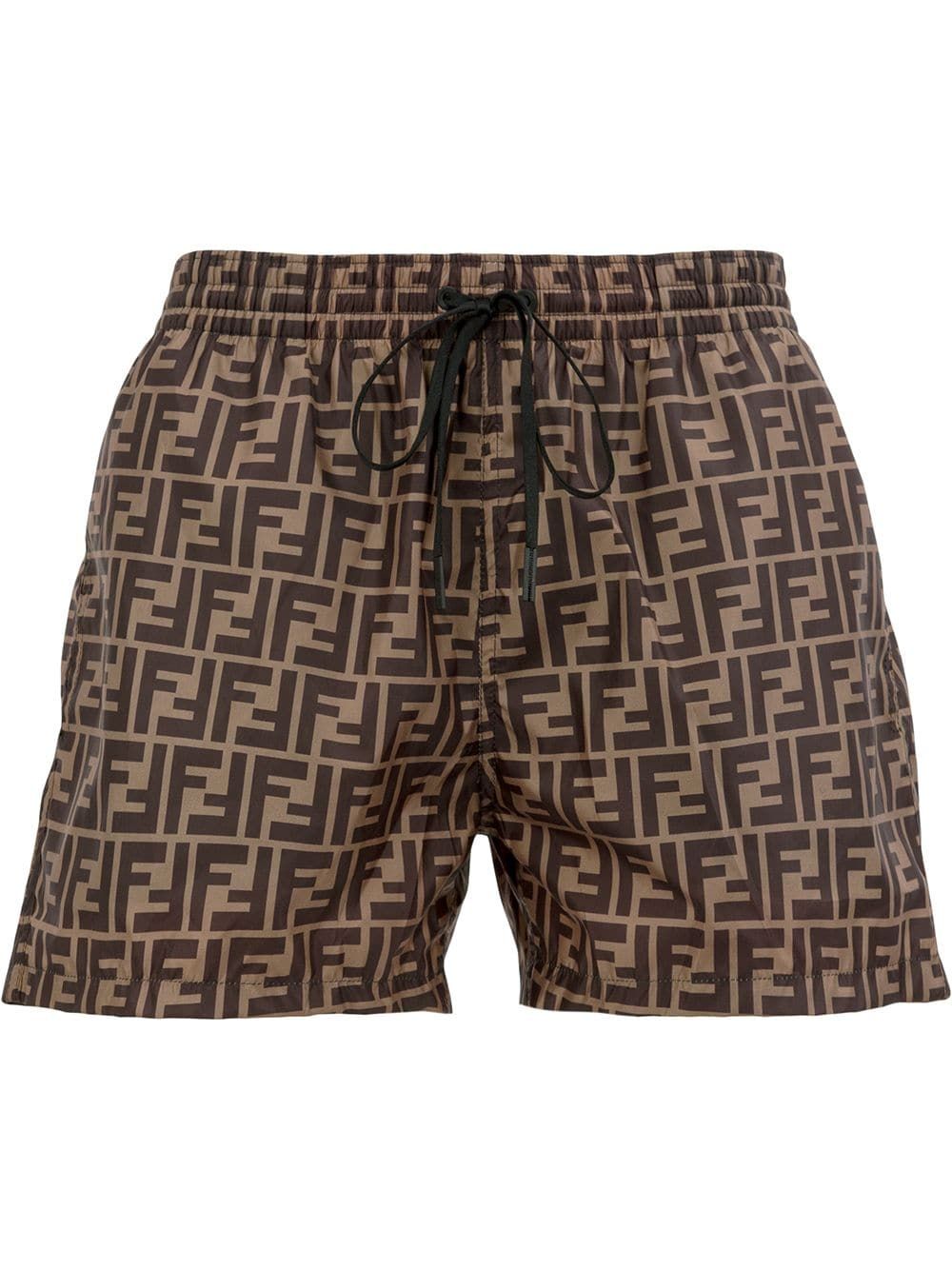 MONOGRAM PRINT SWIM SHORTS