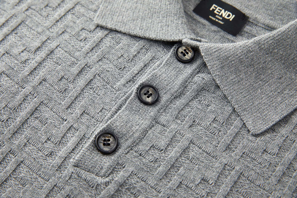 TEXTURED KNIT POLO SHIRT