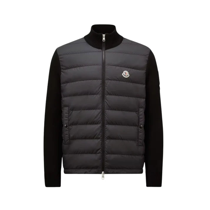 QUILTED ZIP KNIT JACKET