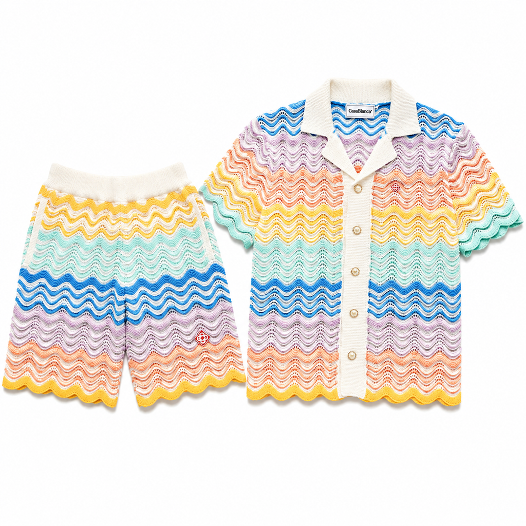 WAVE STRIPE KNIT SET